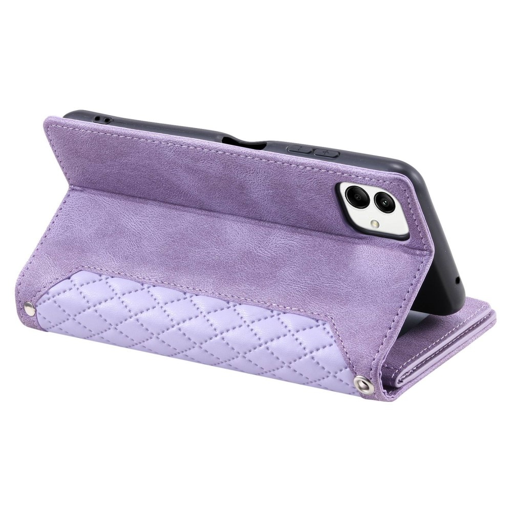 Lompakkolaukku Samsung Galaxy A04 Quilted Liila