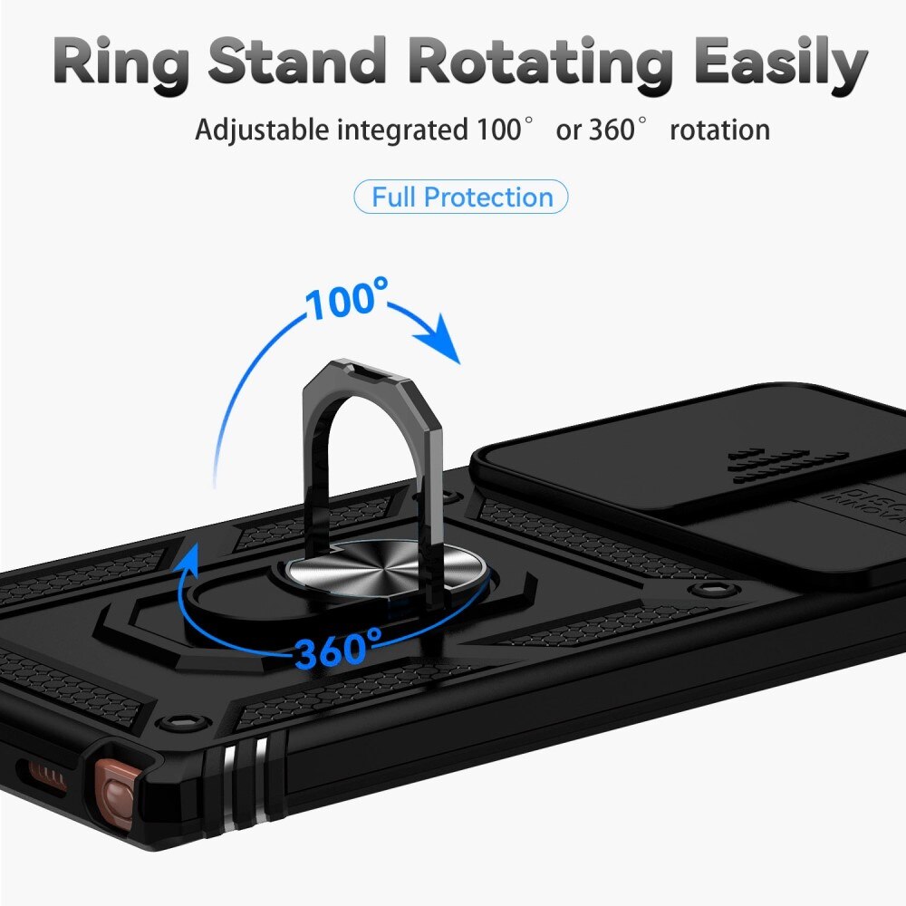 Hybridikuori Tech Ring+Kamerasuojalla Samsung Galaxy Note 20 Ultra musta