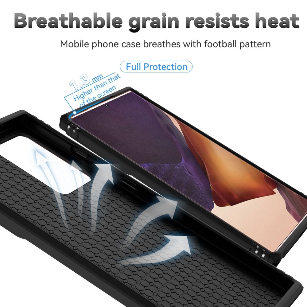 Hybridikuori Tech Ring+Kamerasuojalla Samsung Galaxy Note 20 Ultra musta