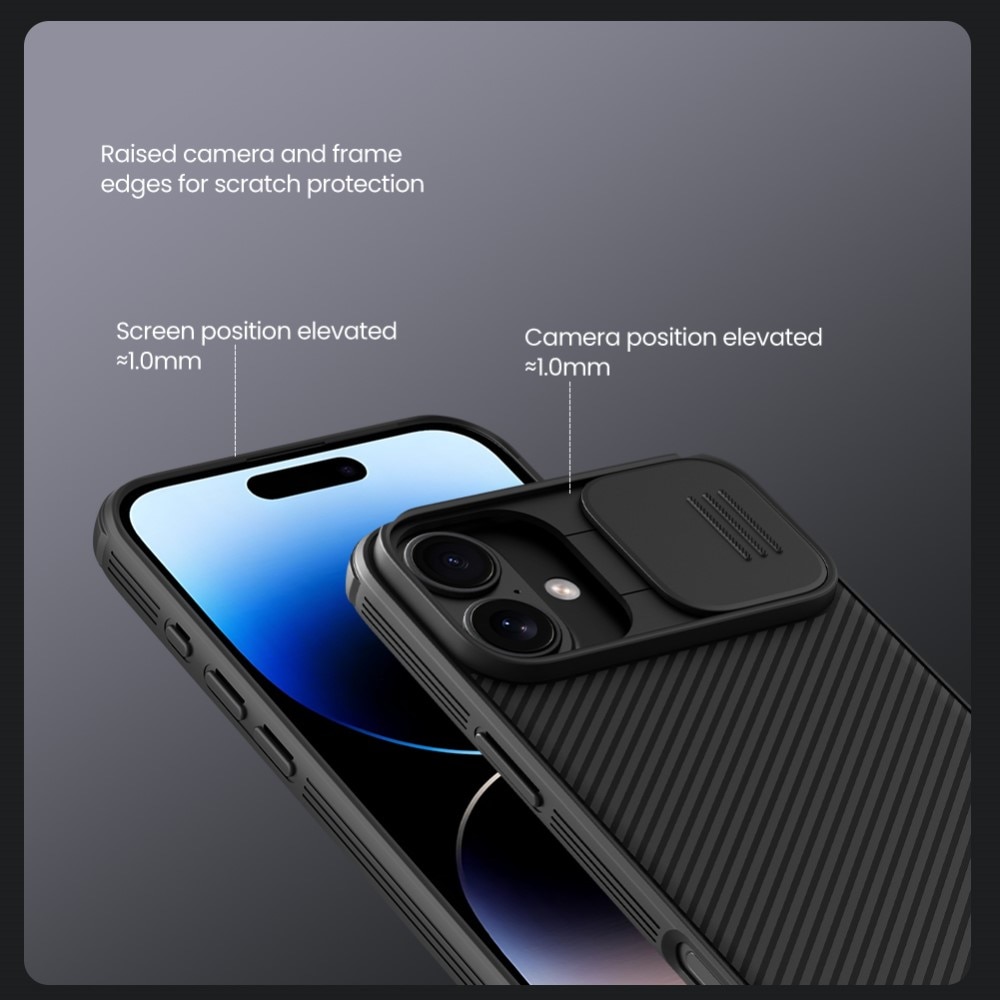 CamShield Kuori iPhone 16 Plus Musta