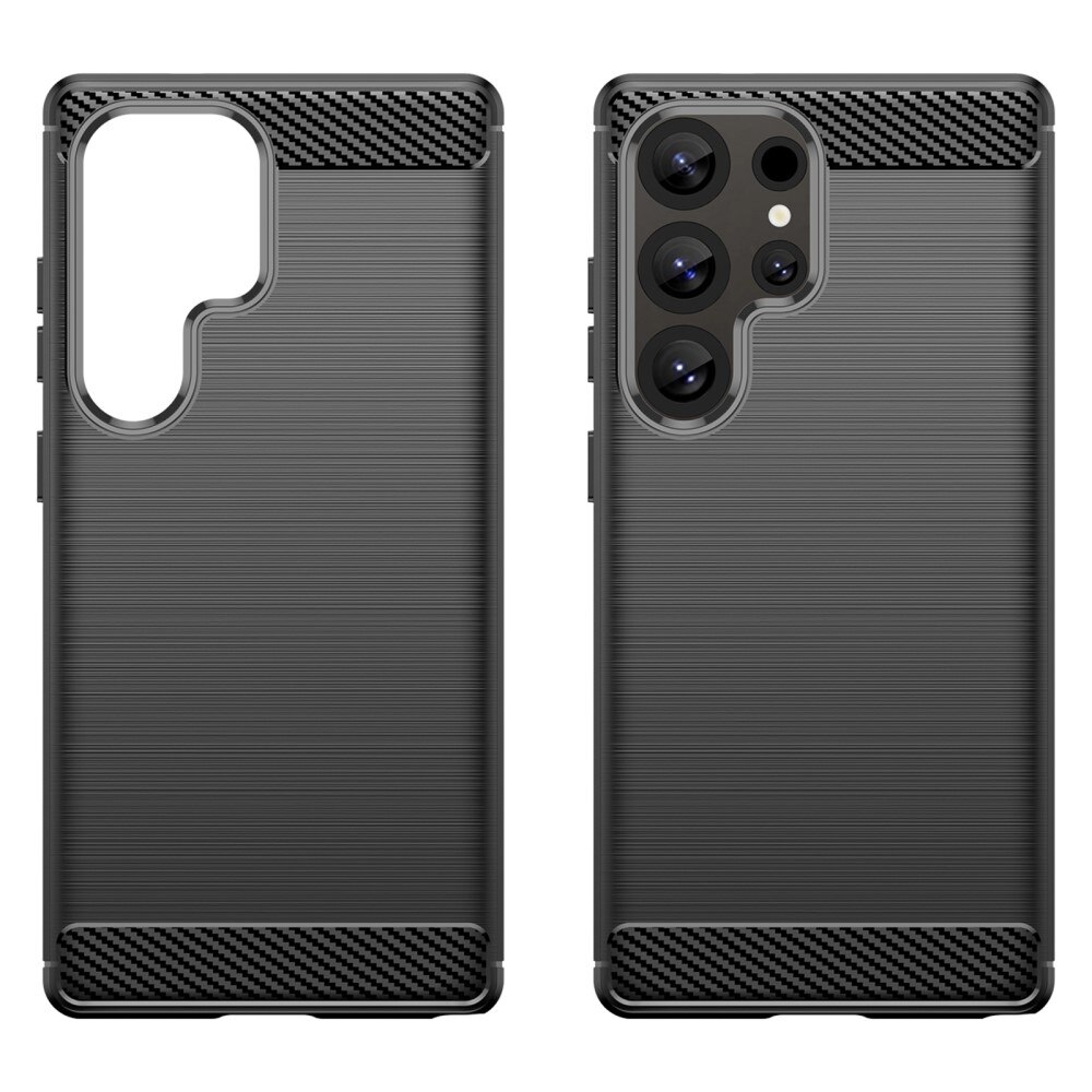 Samsung Galaxy S25 Ultra Kuori TPU Brushed Musta