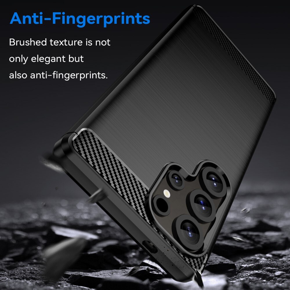 Samsung Galaxy S25 Ultra Kuori TPU Brushed Musta