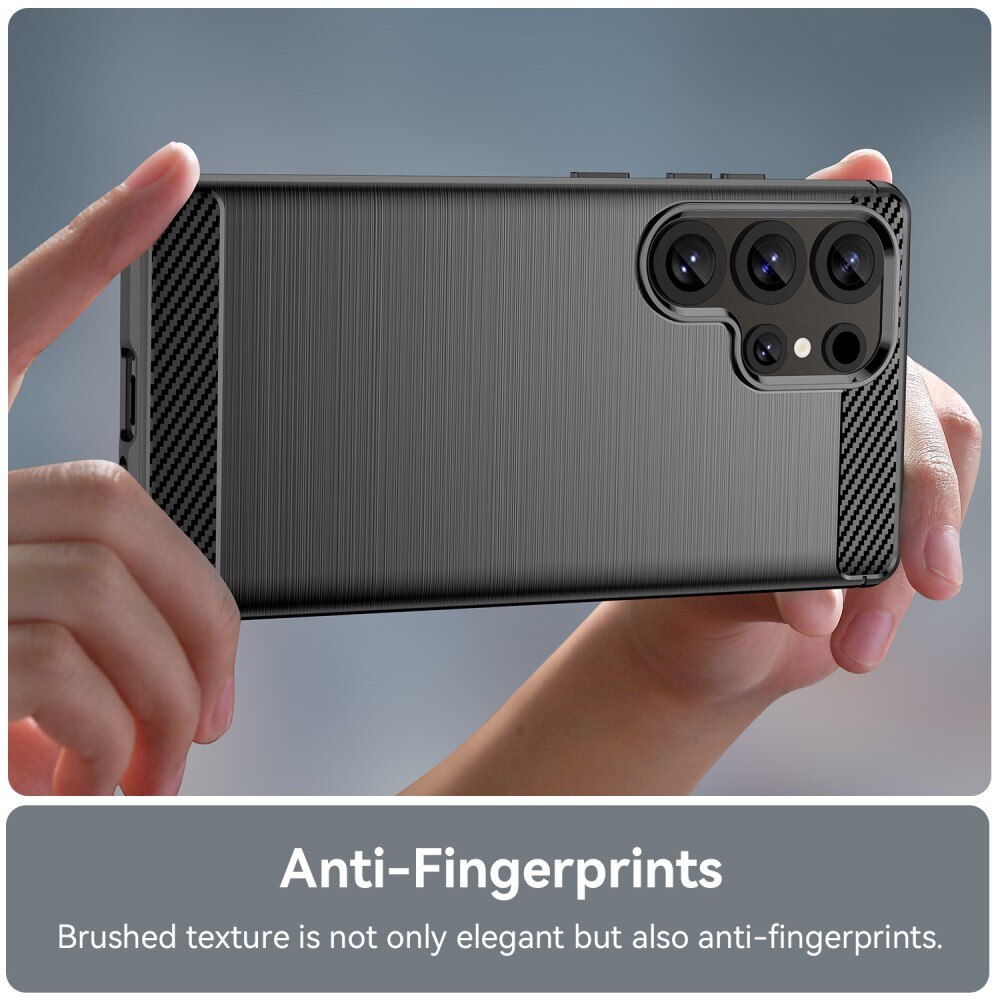 Samsung Galaxy S25 Ultra Kuori TPU Brushed Musta