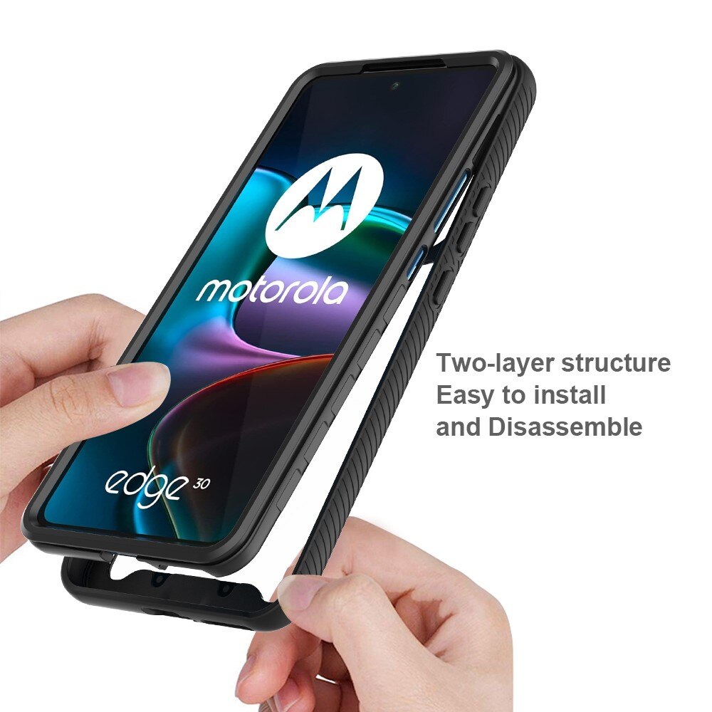 Full Protection Case Motorola Edge 30 Musta