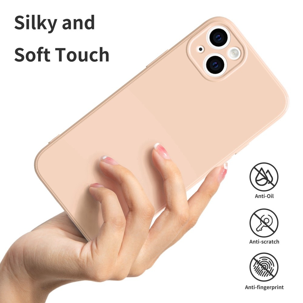 Soft TPU Case iPhone 14 vaaleanpunainen