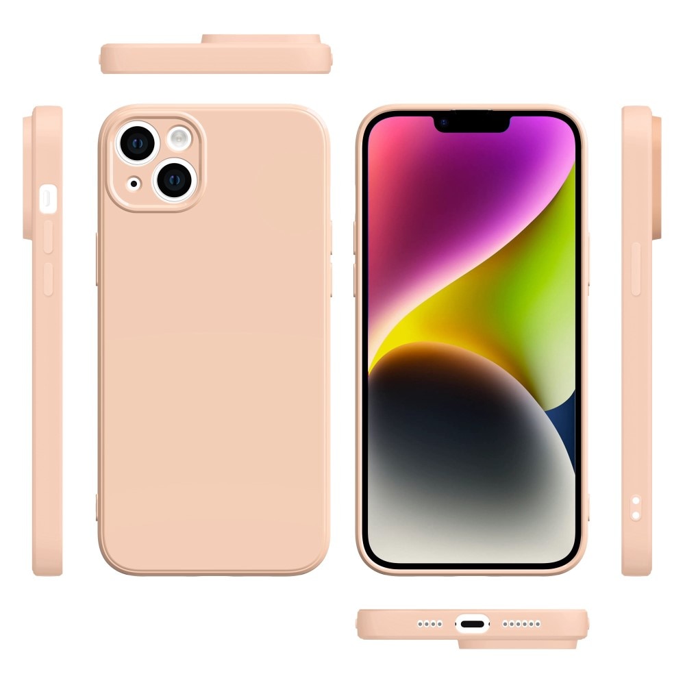 Soft TPU Case iPhone 14 vaaleanpunainen