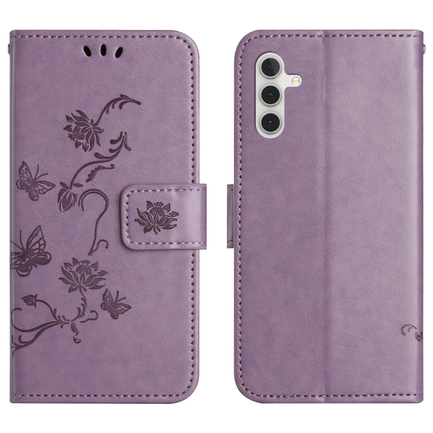 Nahkakotelo Perhonen Samsung Galaxy A17 Liila