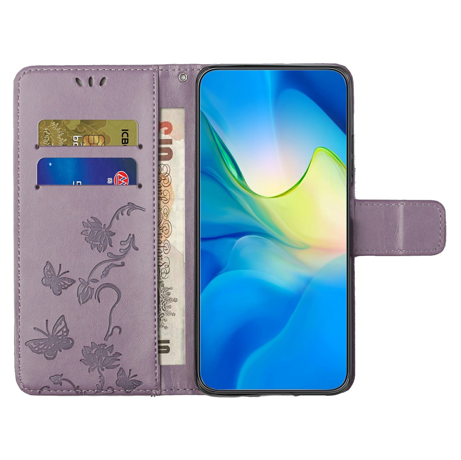 Nahkakotelo Perhonen Samsung Galaxy A17 Liila