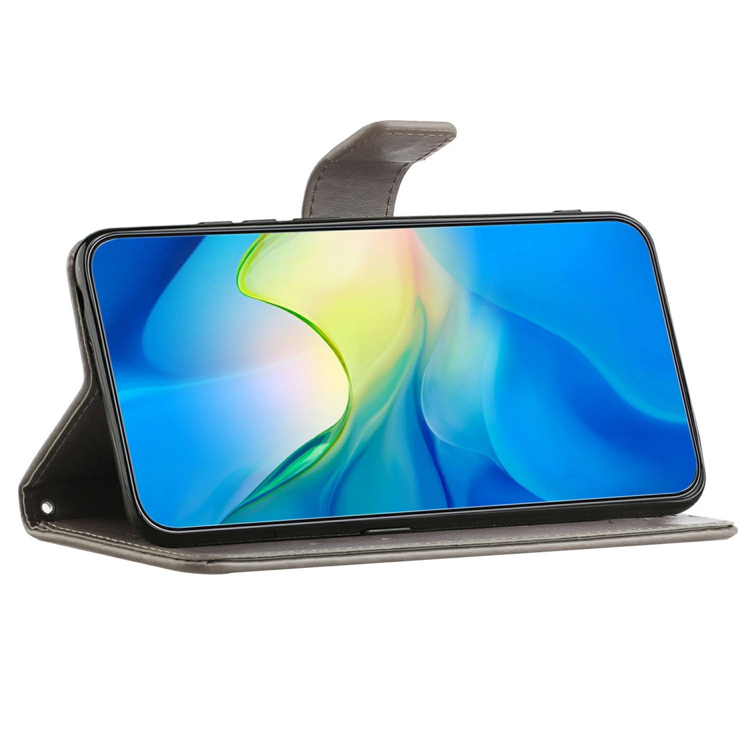Nahkakotelo Perhonen Samsung Galaxy A17 Harmaa