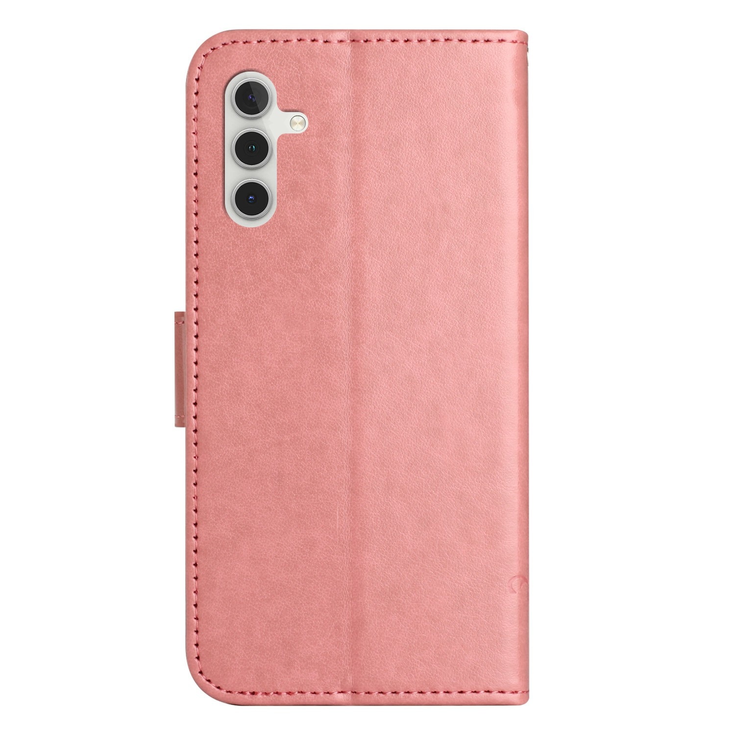 Nahkakotelo Perhonen Samsung Galaxy A17 Vaaleanpunainen