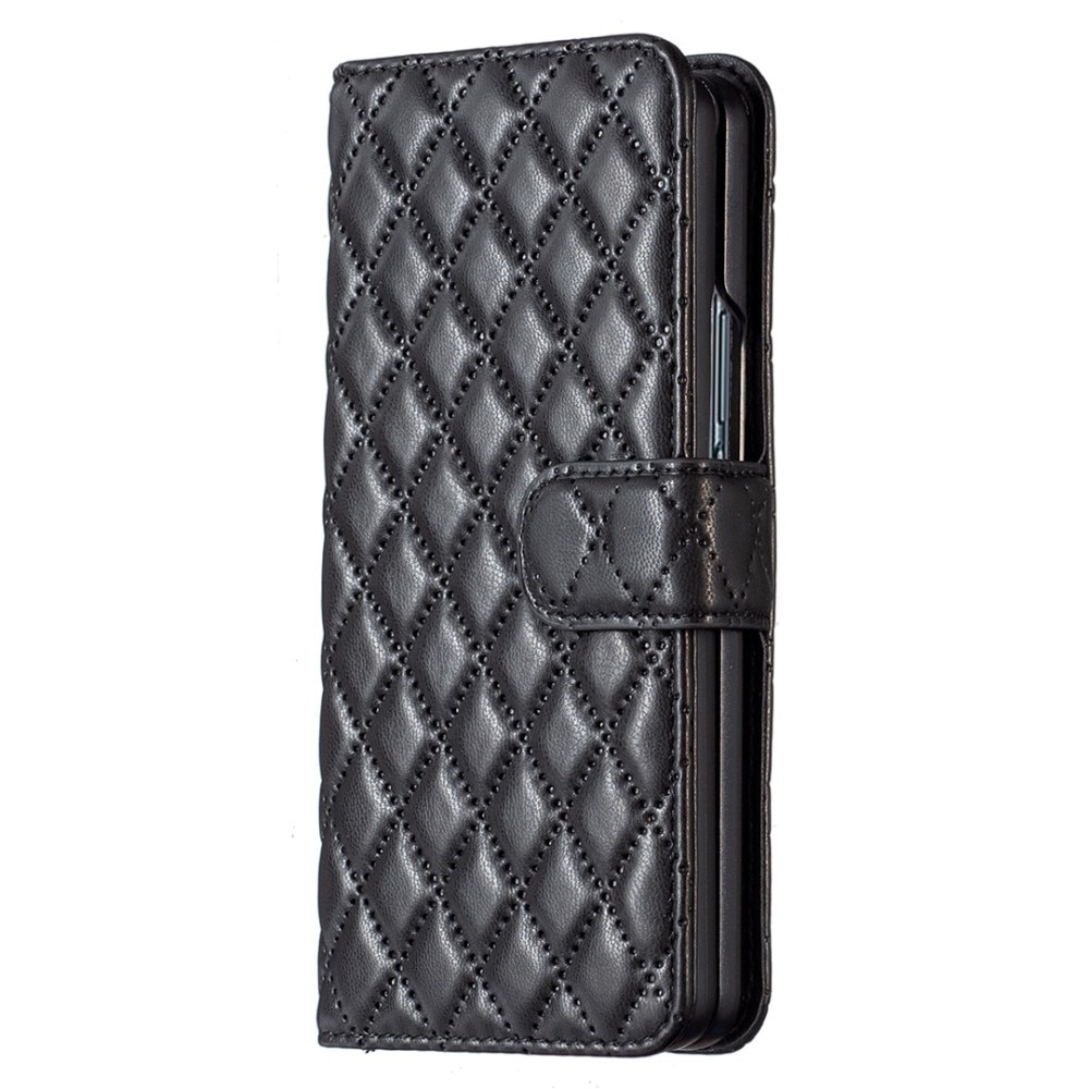 Lompakkokotelot Samsung Galaxy Z Fold 3 Quilted musta