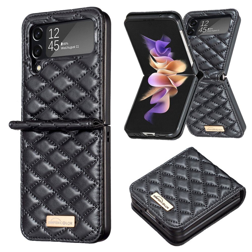 Kotelo Samsung Galaxy Z Flip 3 Quilted musta