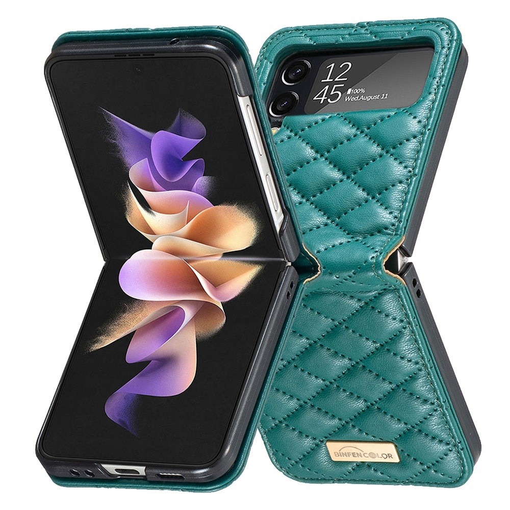 Kotelo Samsung Galaxy Z Flip 3 Quilted vihreä