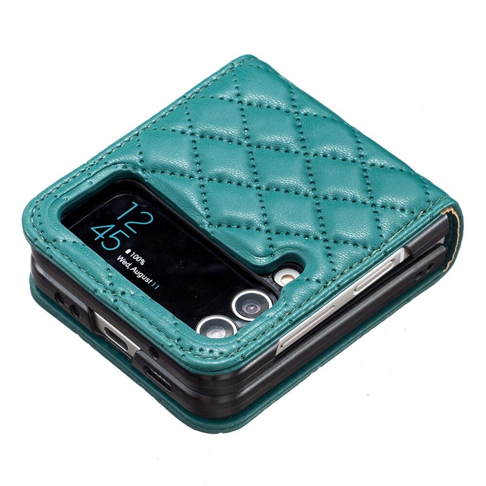 Kotelo Samsung Galaxy Z Flip 3 Quilted vihreä