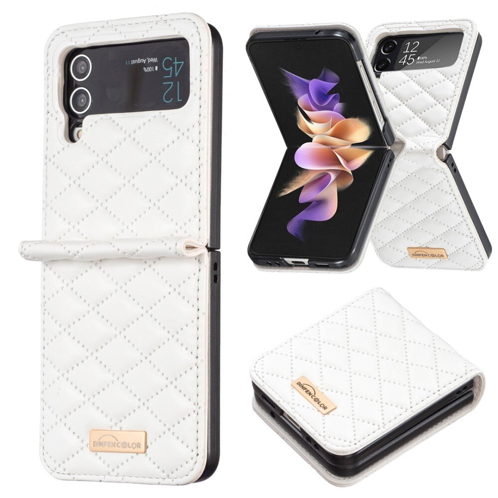 Kotelo Samsung Galaxy Z Flip 3 Quilted valkoinen