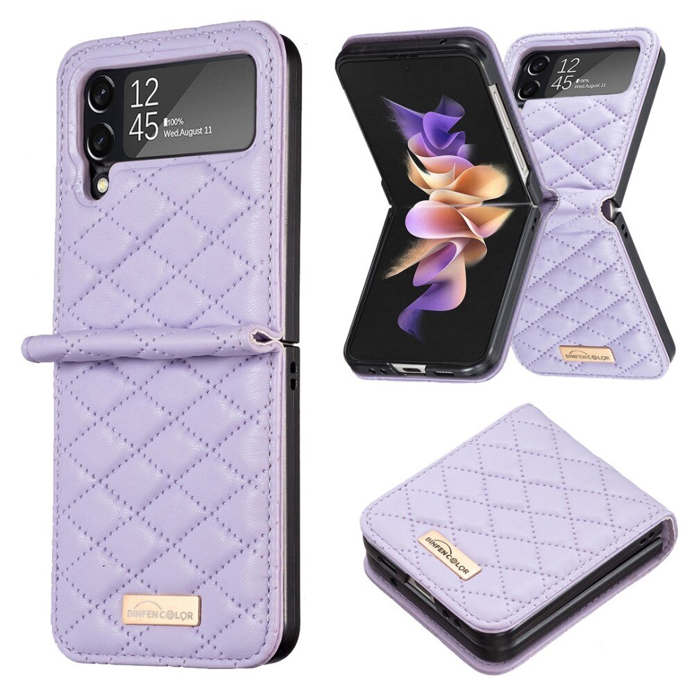 Kotelo Samsung Galaxy Z Flip 3 Quilted liila