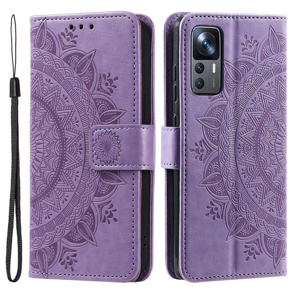 Nahkakotelo Mandala Xiaomi 12T/12T Pro liila