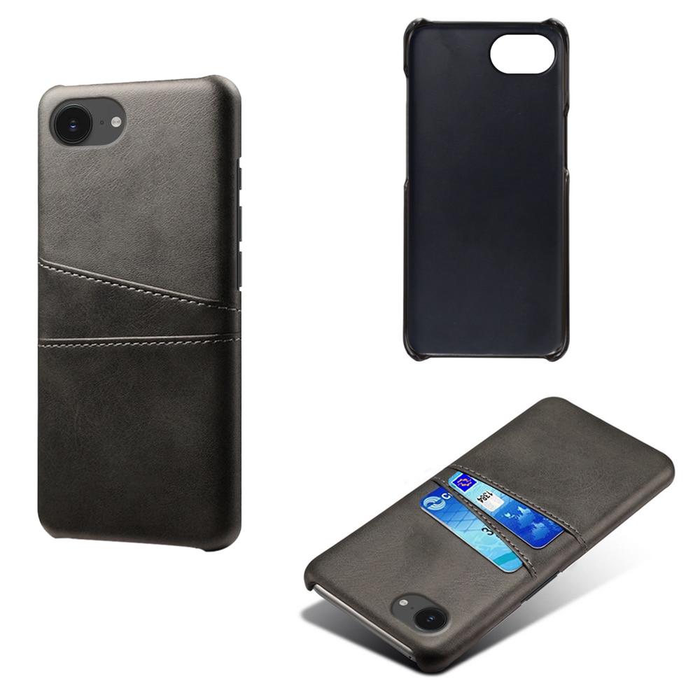 Card Slots Case iPhone 16e Musta