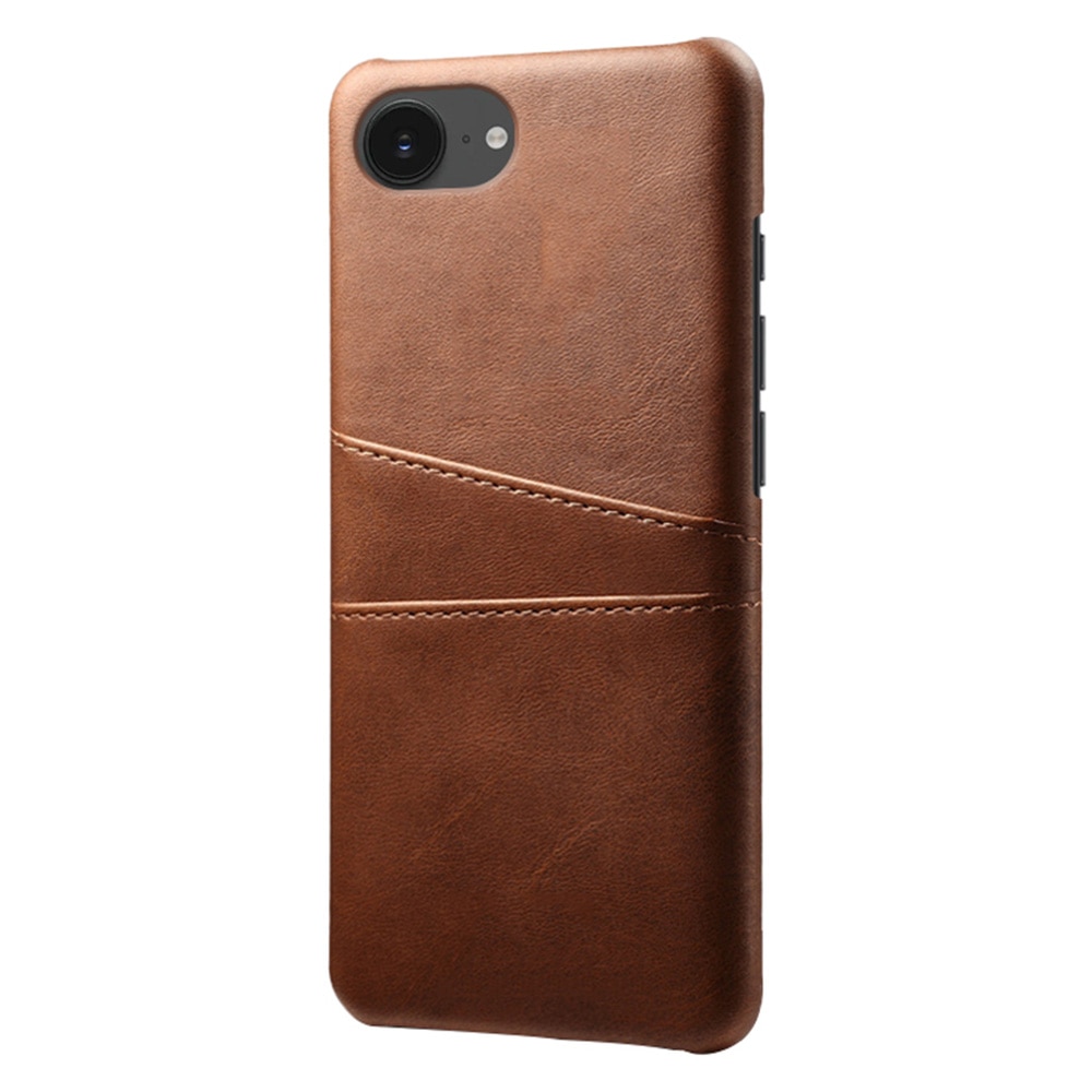 Card Slots Case iPhone 16e Ruskea