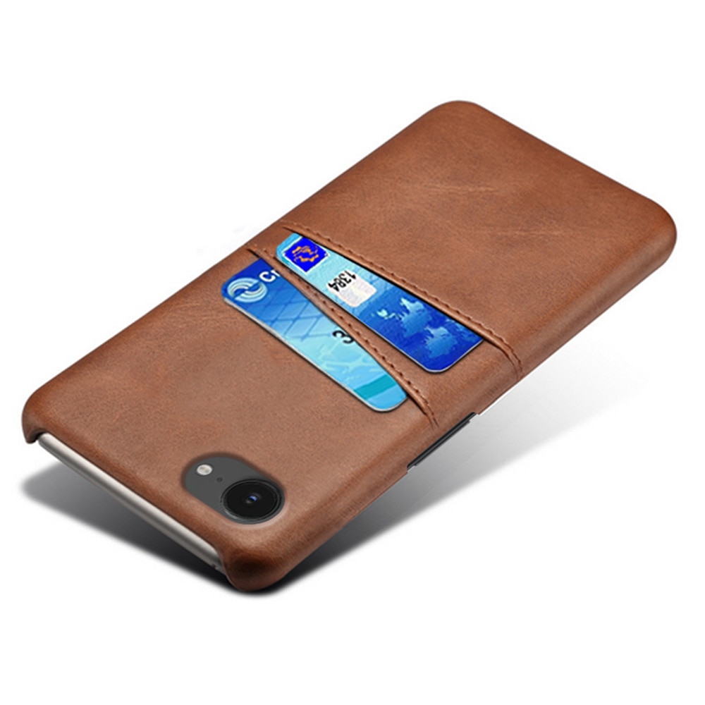 Card Slots Case iPhone 16e Ruskea