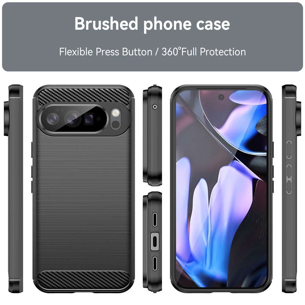 Google Pixel 10 Pro XL Kuori TPU Brushed Musta