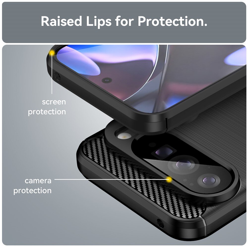 Google Pixel 10 Pro XL Kuori TPU Brushed Musta