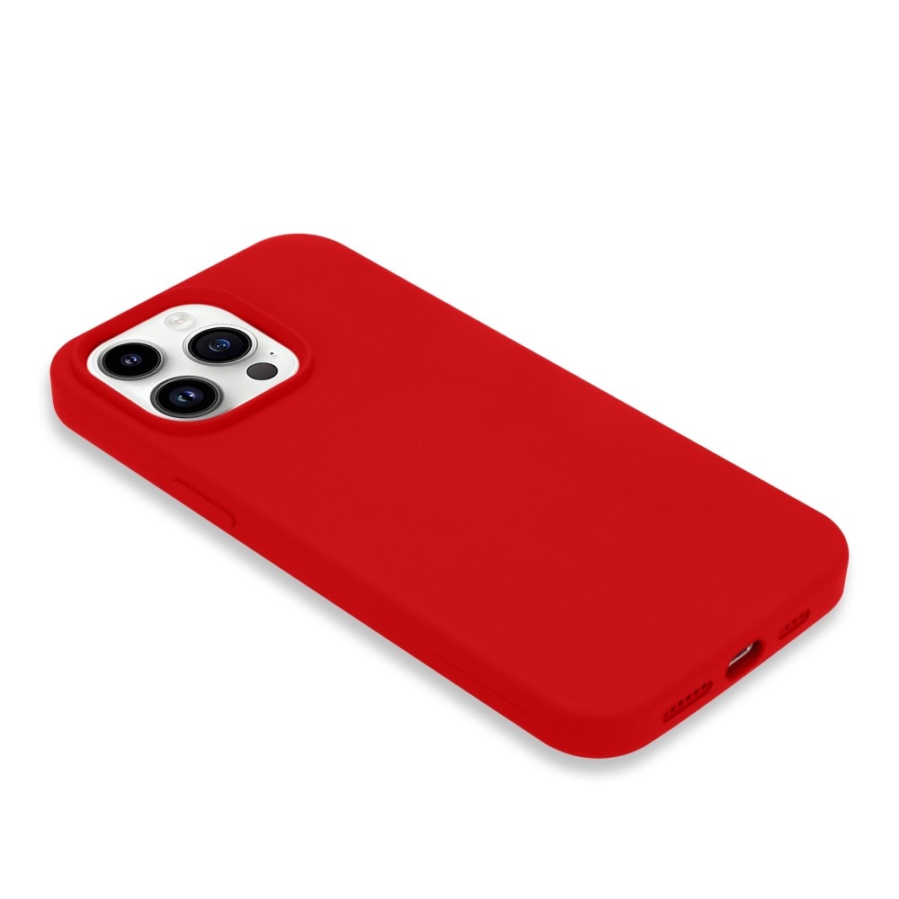 Silikonikuori iPhone 14 Pro punainen