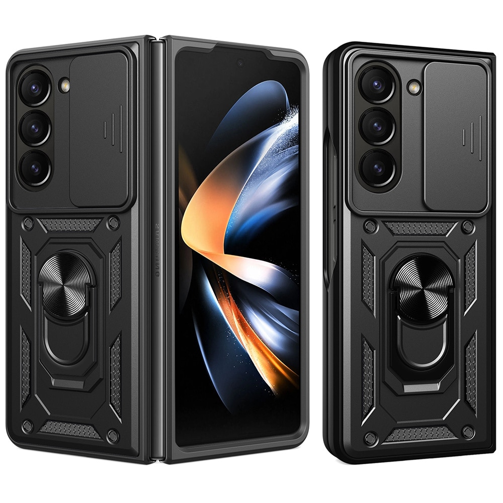 Hybridikuori Tech Ring+Kamerasuojalla Samsung Galaxy Z Fold 7 musta