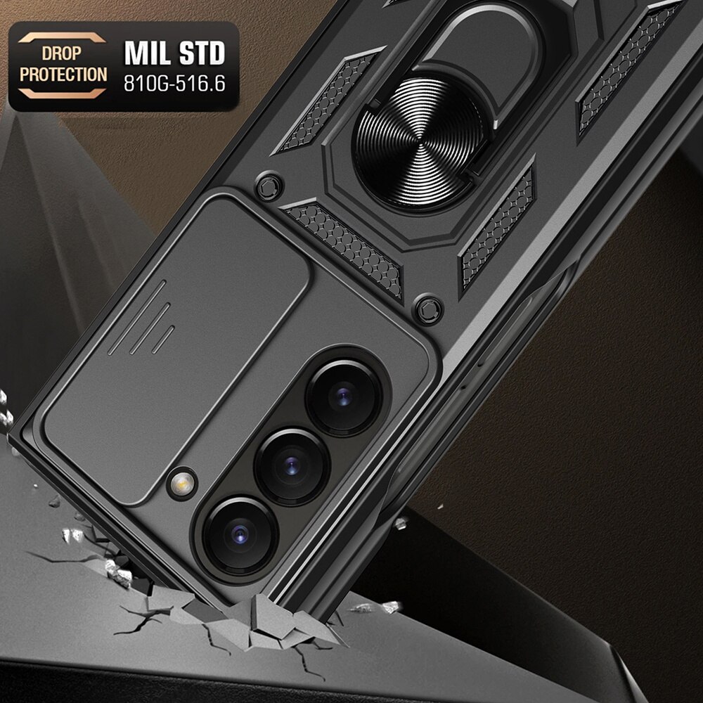 Hybridikuori Tech Ring+Kamerasuojalla Samsung Galaxy Z Fold 7 musta