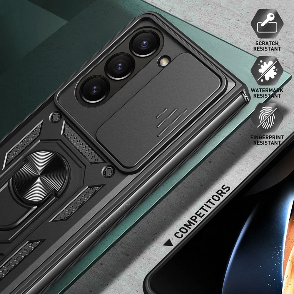 Hybridikuori Tech Ring+Kamerasuojalla Samsung Galaxy Z Fold 7 musta