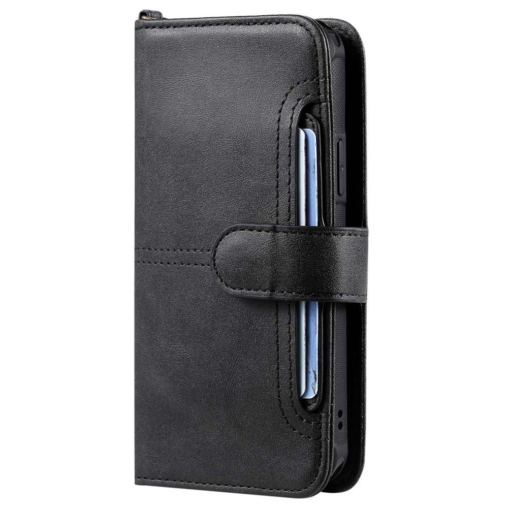 Magnet Leather Wallet iPhone 14 Pro musta