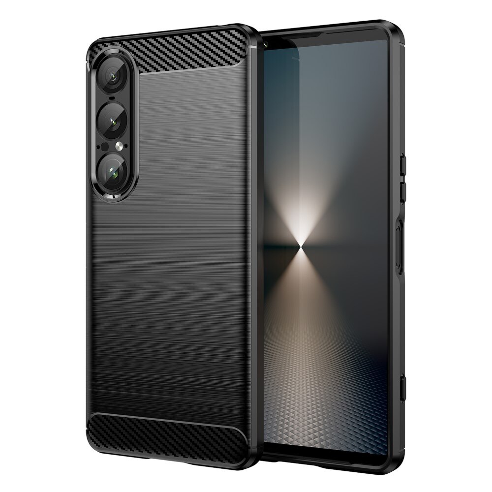 Sony Xperia 1 VII Kuori TPU Brushed Musta