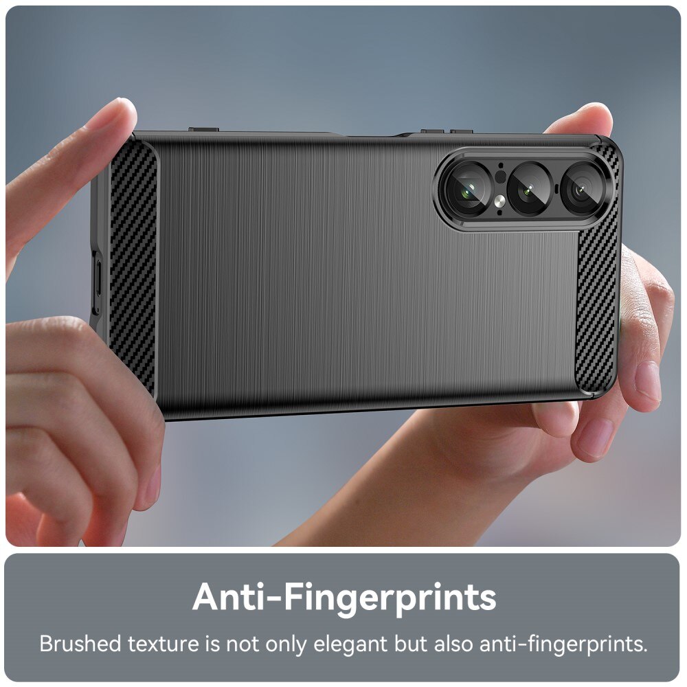 Sony Xperia 1 VII Kuori TPU Brushed Musta
