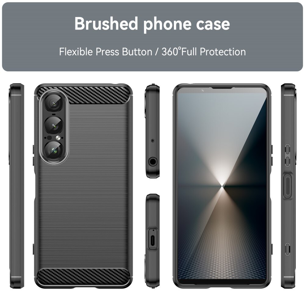 Sony Xperia 1 VII Kuori TPU Brushed Musta