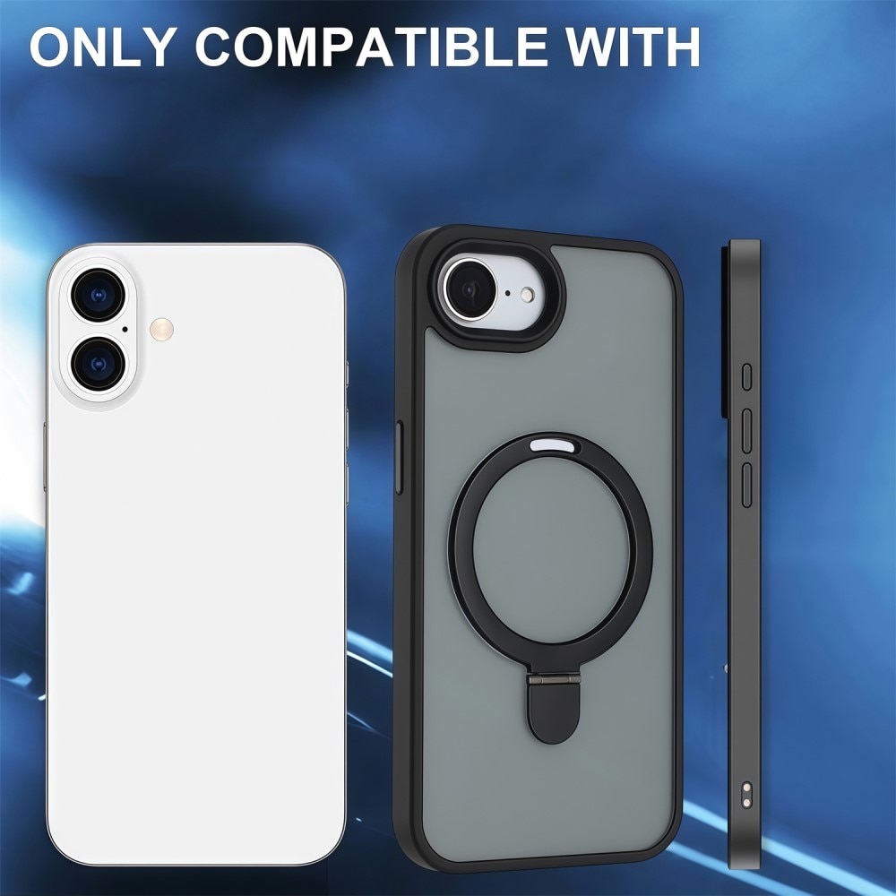 Hybridikuori MagSafe Ring iPhone 16e Musta