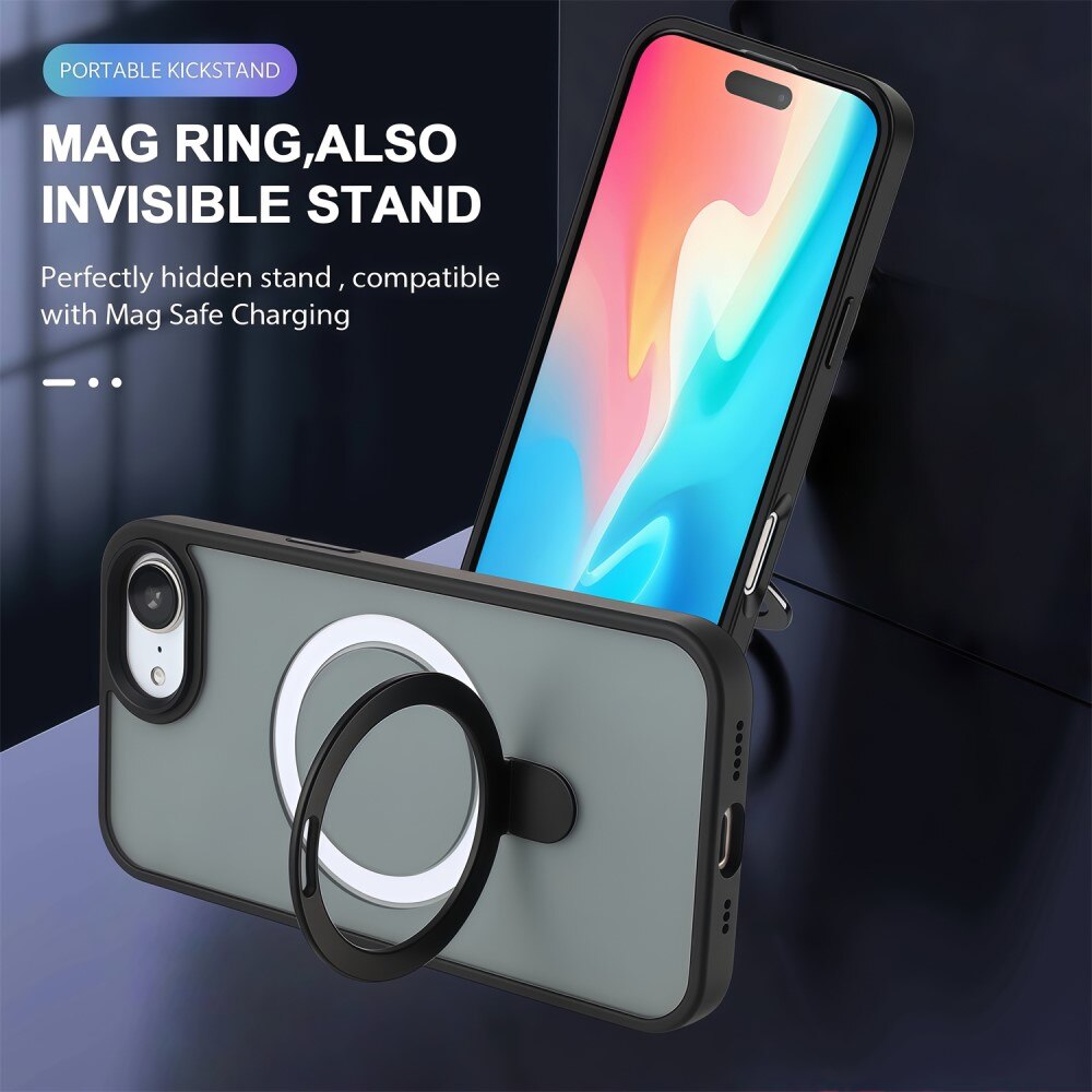 Hybridikuori MagSafe Ring iPhone 16e Musta