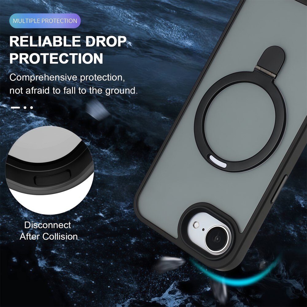 Hybridikuori MagSafe Ring iPhone 16e Musta