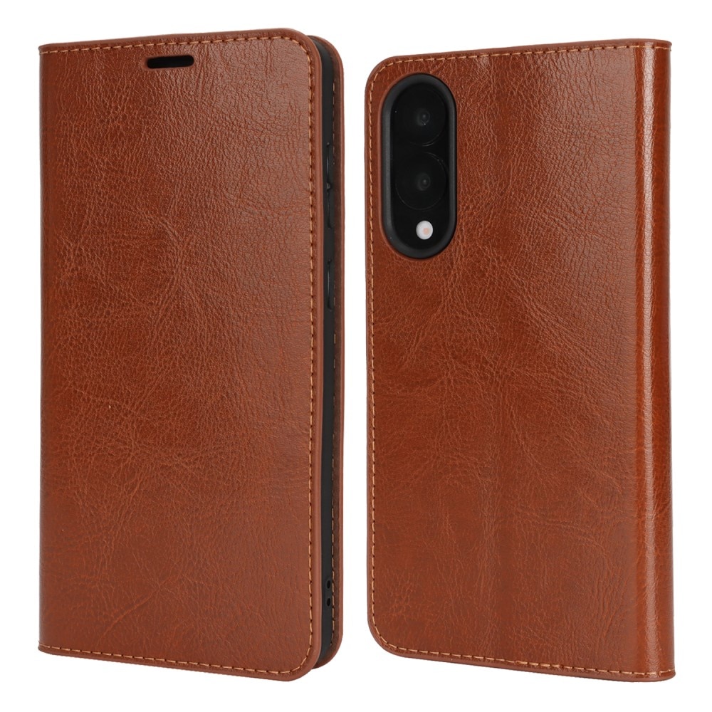 Suojakotelo Aito Nahka Samsung Galaxy S25 Edge Ruskea
