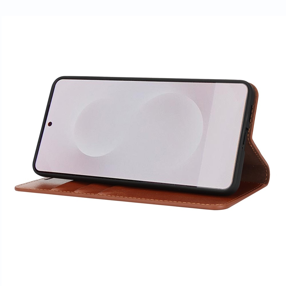 Suojakotelo Aito Nahka Samsung Galaxy S25 Edge Ruskea