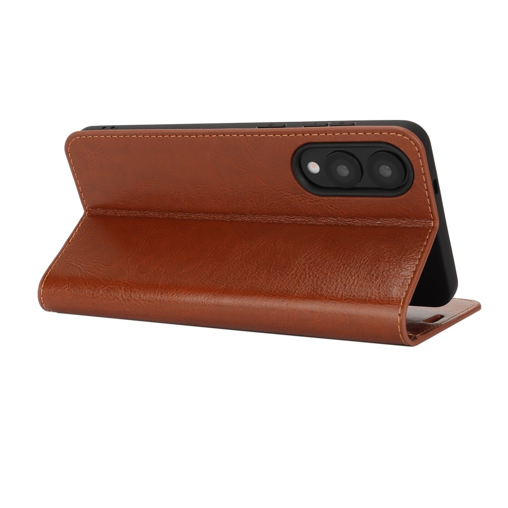 Suojakotelo Aito Nahka Samsung Galaxy S25 Edge Ruskea