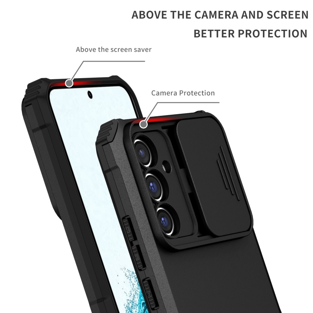 Samsung Galaxy A56 Kickstand Kotelo Kamerasuojalla Musta