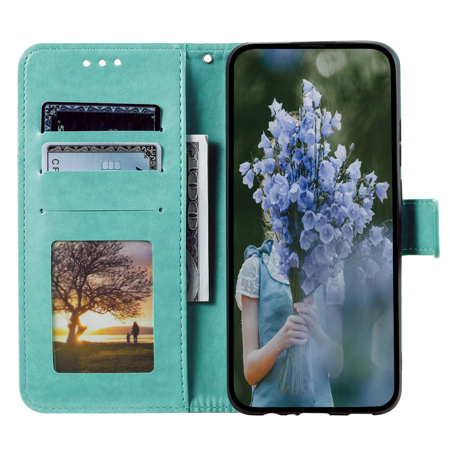 Nahkakotelo Mandala Samsung Galaxy A17 Vihreä