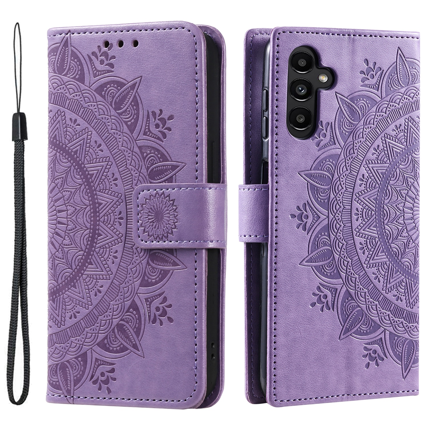 Nahkakotelo Mandala Samsung Galaxy A17 Liila