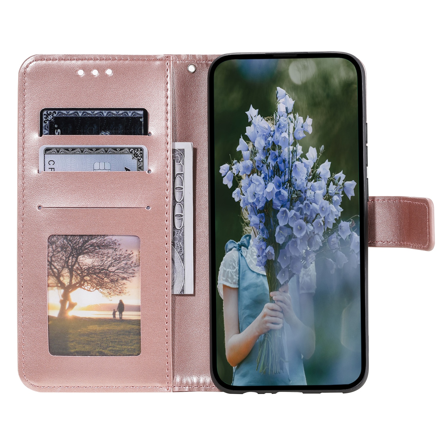 Nahkakotelo Mandala Samsung Galaxy A17 Ruusukulta