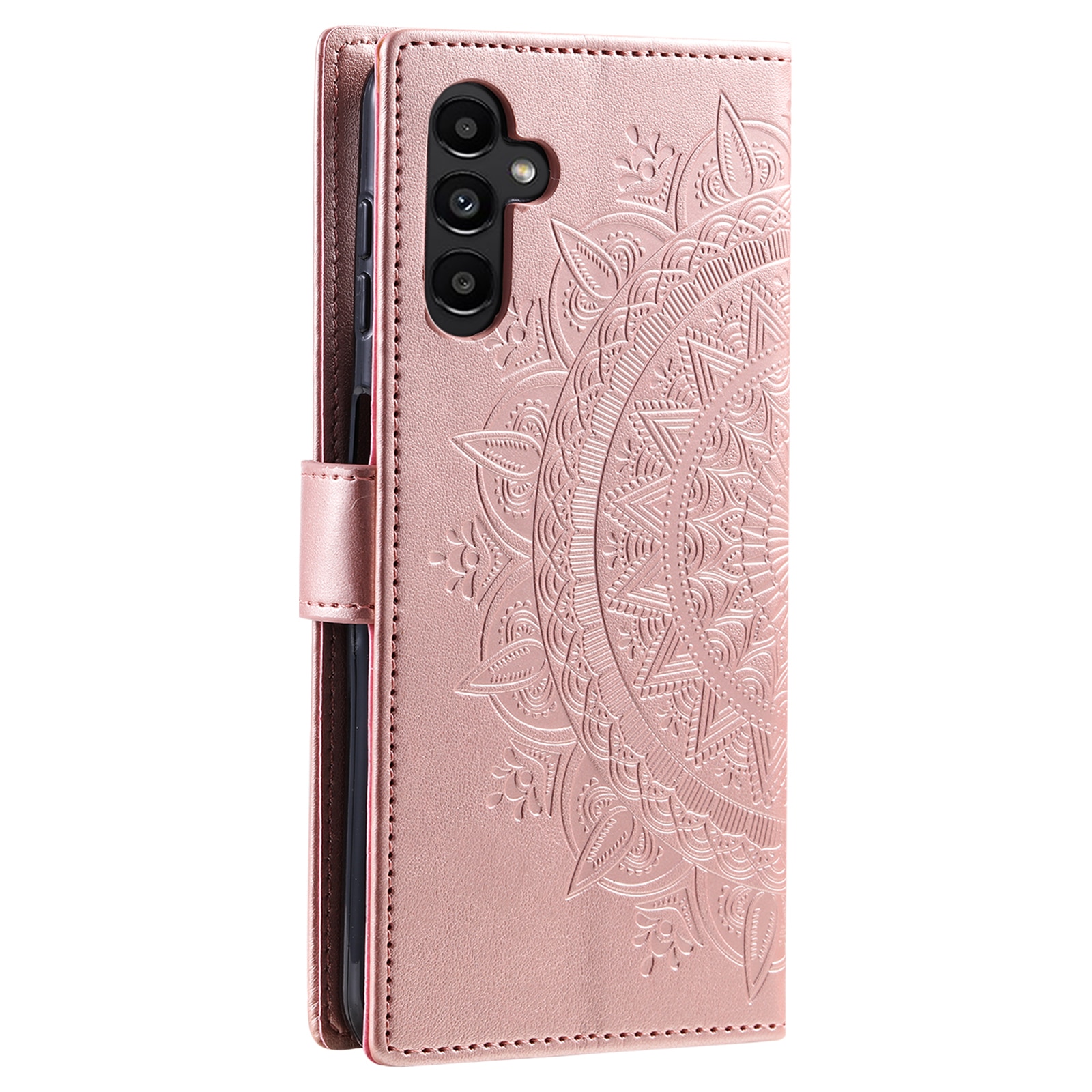 Nahkakotelo Mandala Samsung Galaxy A17 Ruusukulta