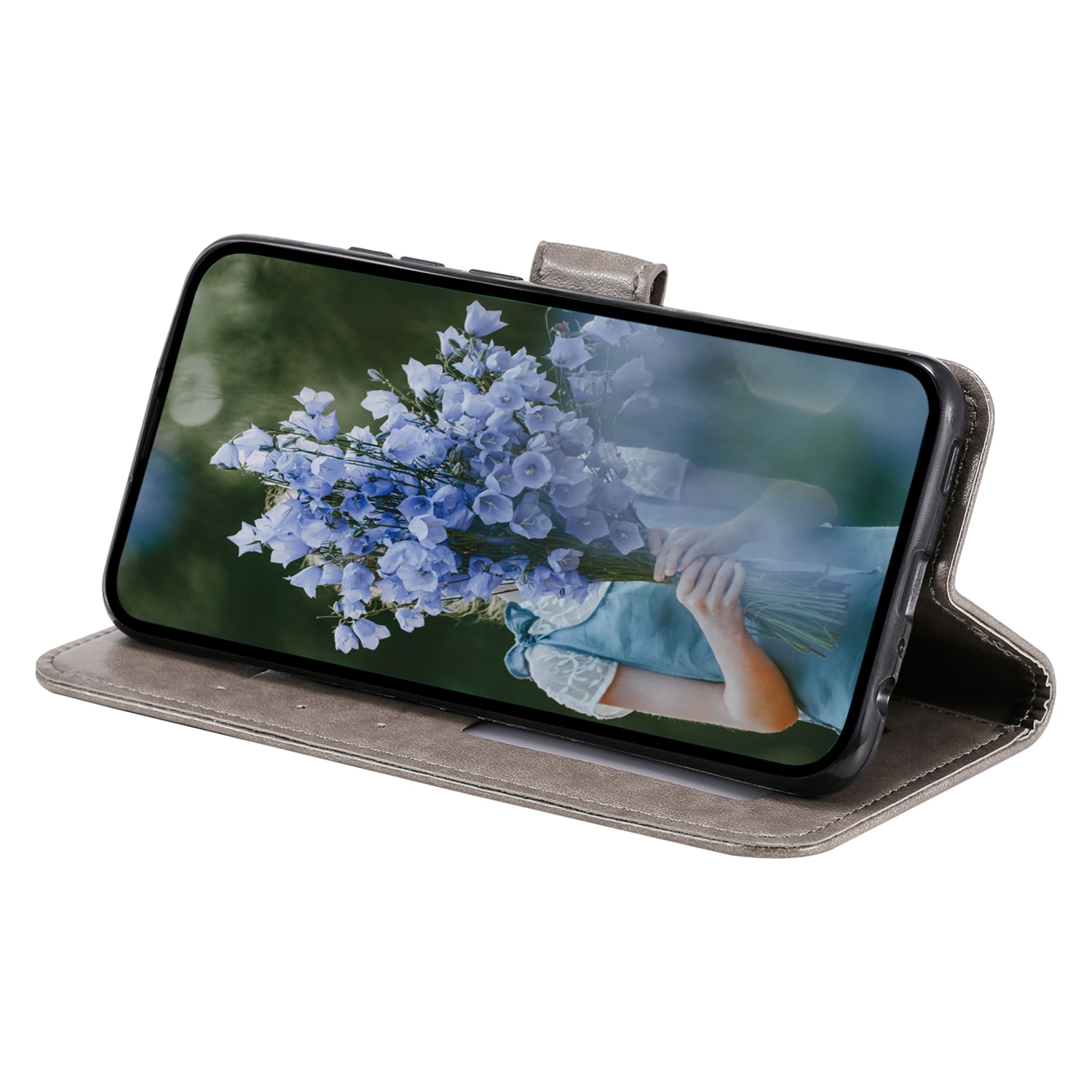 Nahkakotelo Mandala Samsung Galaxy A17 Harmaa
