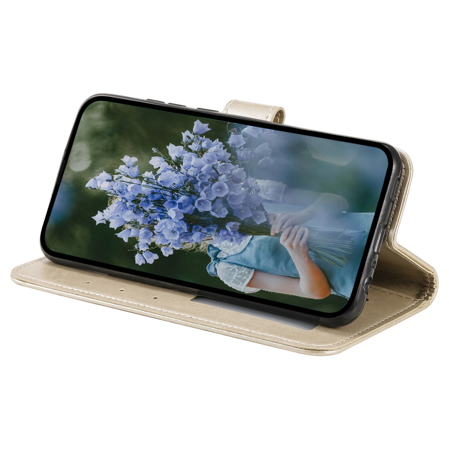 Nahkakotelo Mandala Samsung Galaxy A17 Kulta