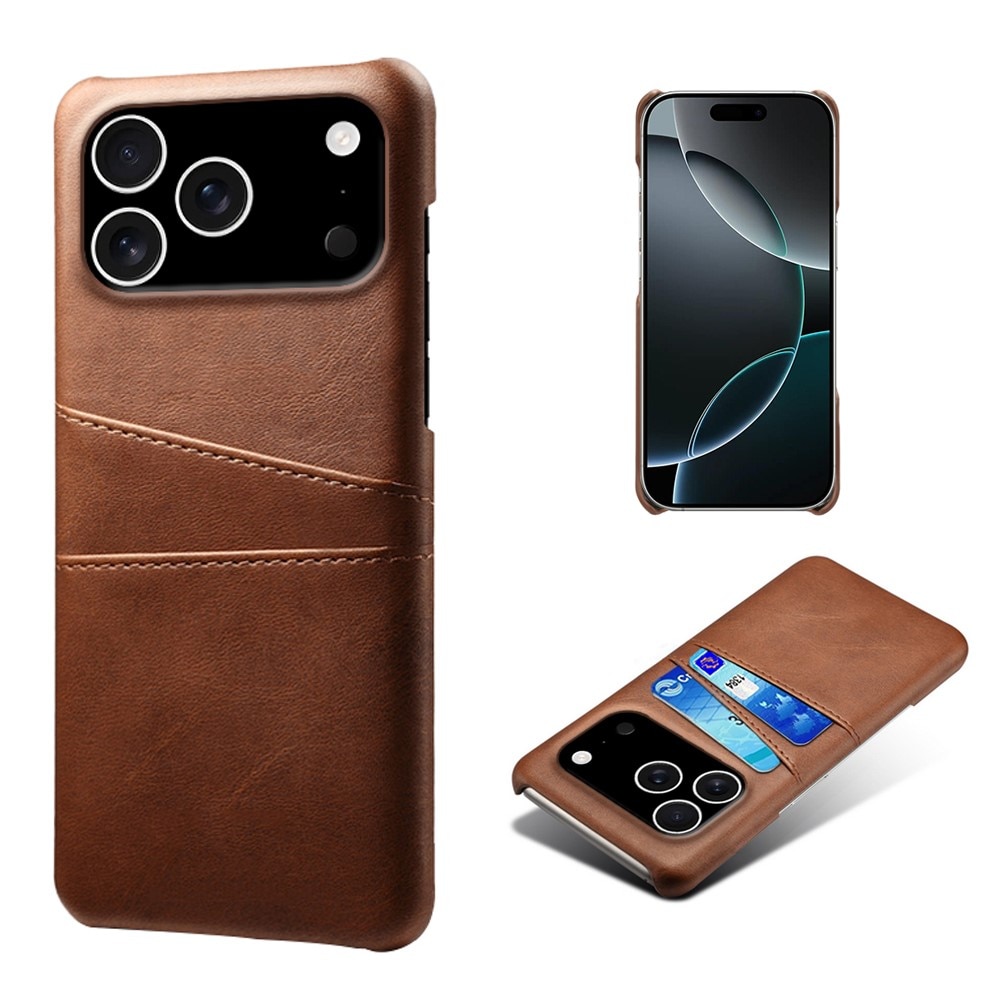 Card Slots Case iPhone 17 Pro Ruskea