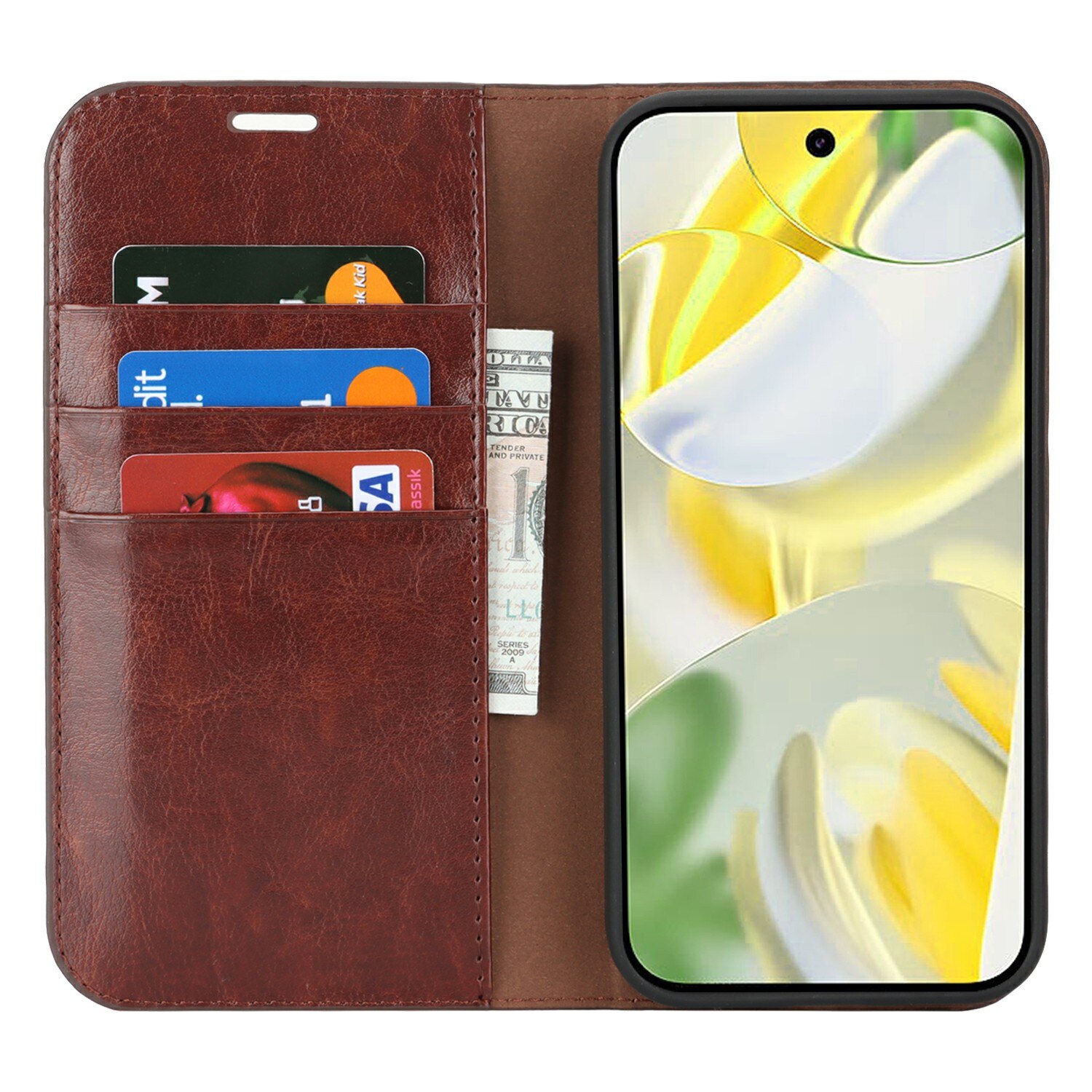 Suojakotelo Aito Nahka Google Pixel 10 Pro XL Ttummanruskea