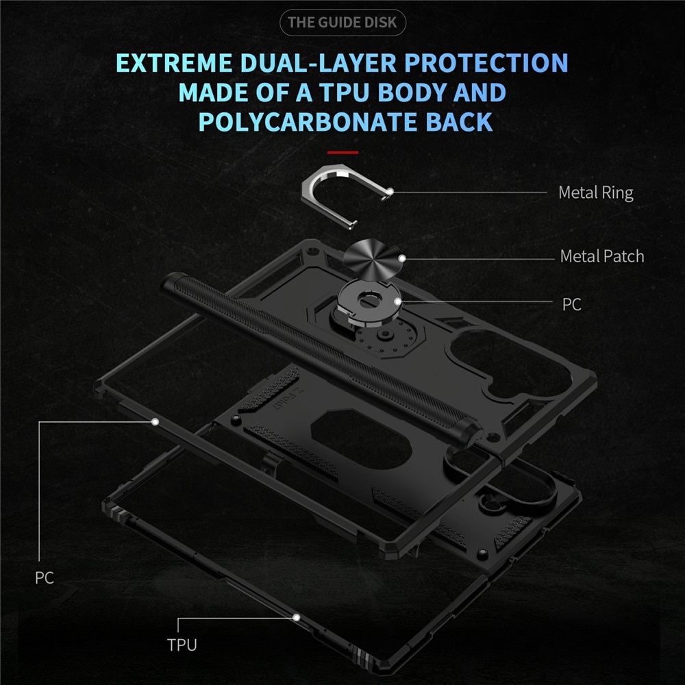 Hybridikuori Tech Ring Samsung Galaxy Z Fold 7 musta